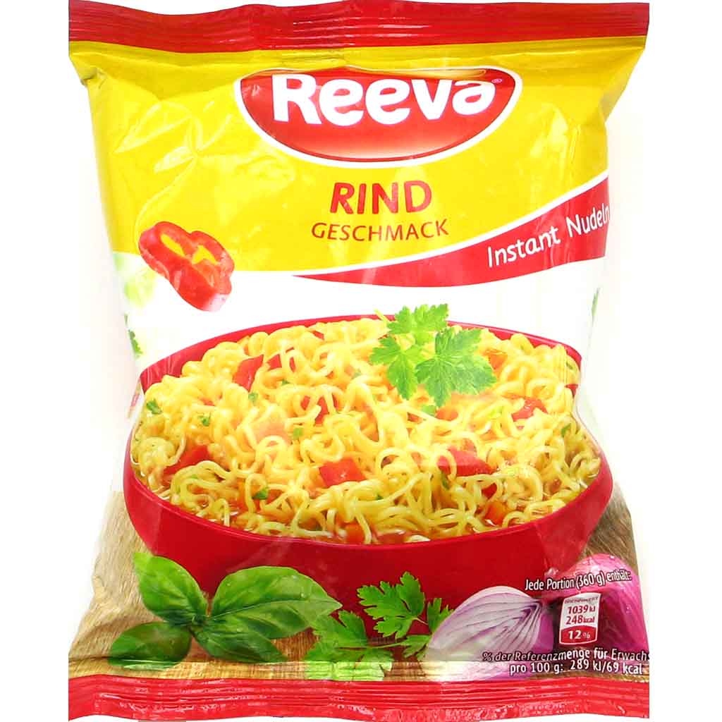 24x Reeva Nudelsuppe mit Rindfleischgeschmack à 60g=1,44kg MHD:8.7.23