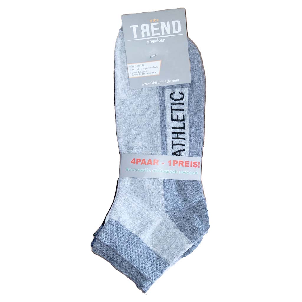 Trend Sneaker Athletic Socken 4er Gr 39-42