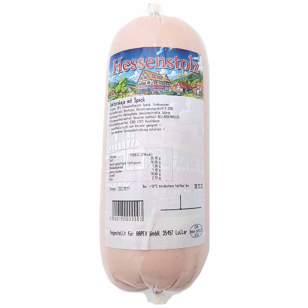 Hessenstolz-Doktorskaja-mit-Speck-800g_-2 Hessenstolz Doktorskaja mit Speck 800g auf weiß