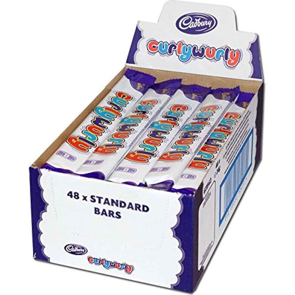 48x Cadbury Curly Wurly Karamell-Schokoladenriegel á 21,5g=1032g MHD:30.1.25