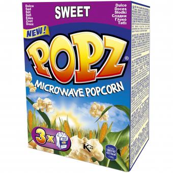 POPZ Mikrowellen-Popcorn Sweet 3er 270g MHD:30.5.26