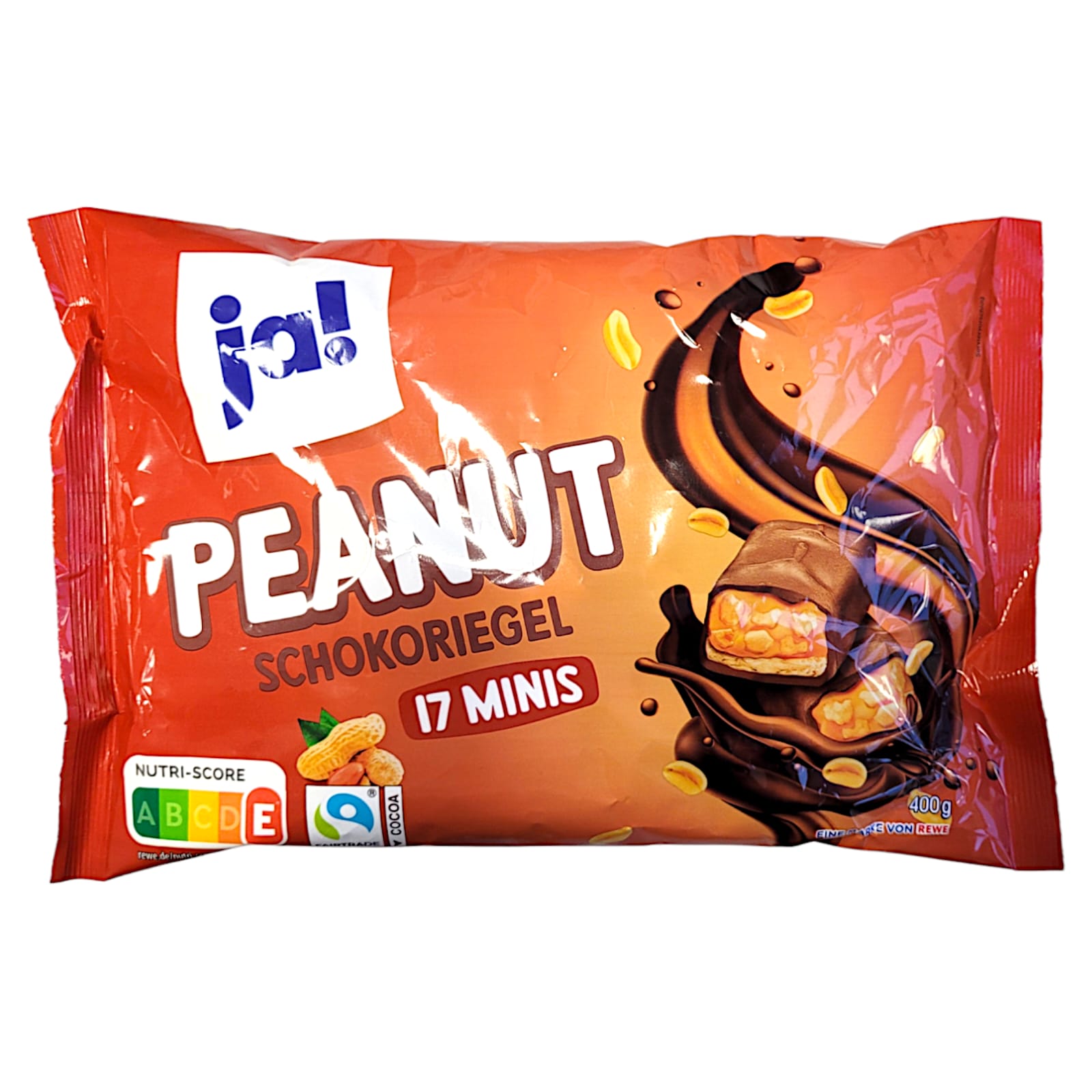 Ja! Peanut Schokoriegel 17 Minis 400g MHD:2.5.25