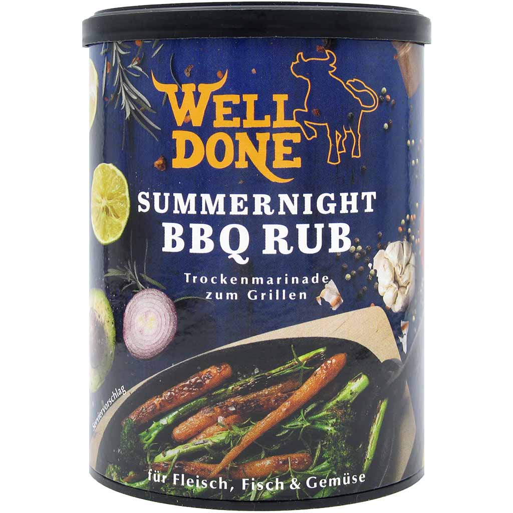 Well Done BBQ Rub Trockenmarinade Summernight 200g MHD:28.2.25