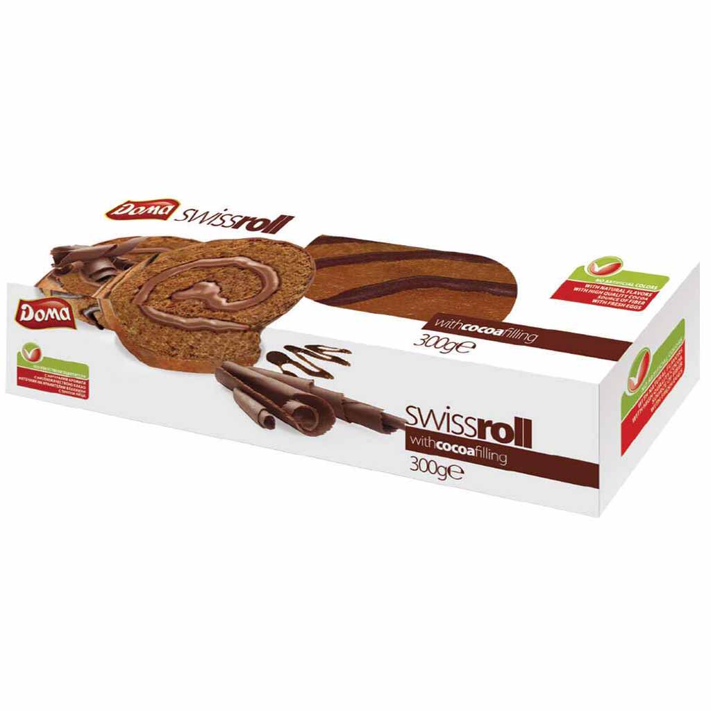 Swiss Roll Kuchenrolle mit Kakaocreme 300g MHD:21.8.22