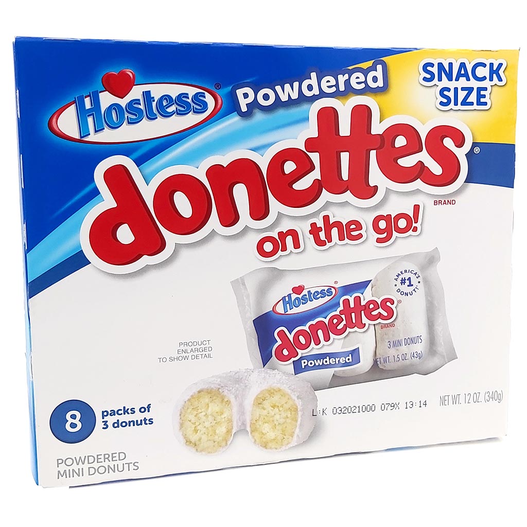 Hostess Donettes Snack size Powdered 340g front