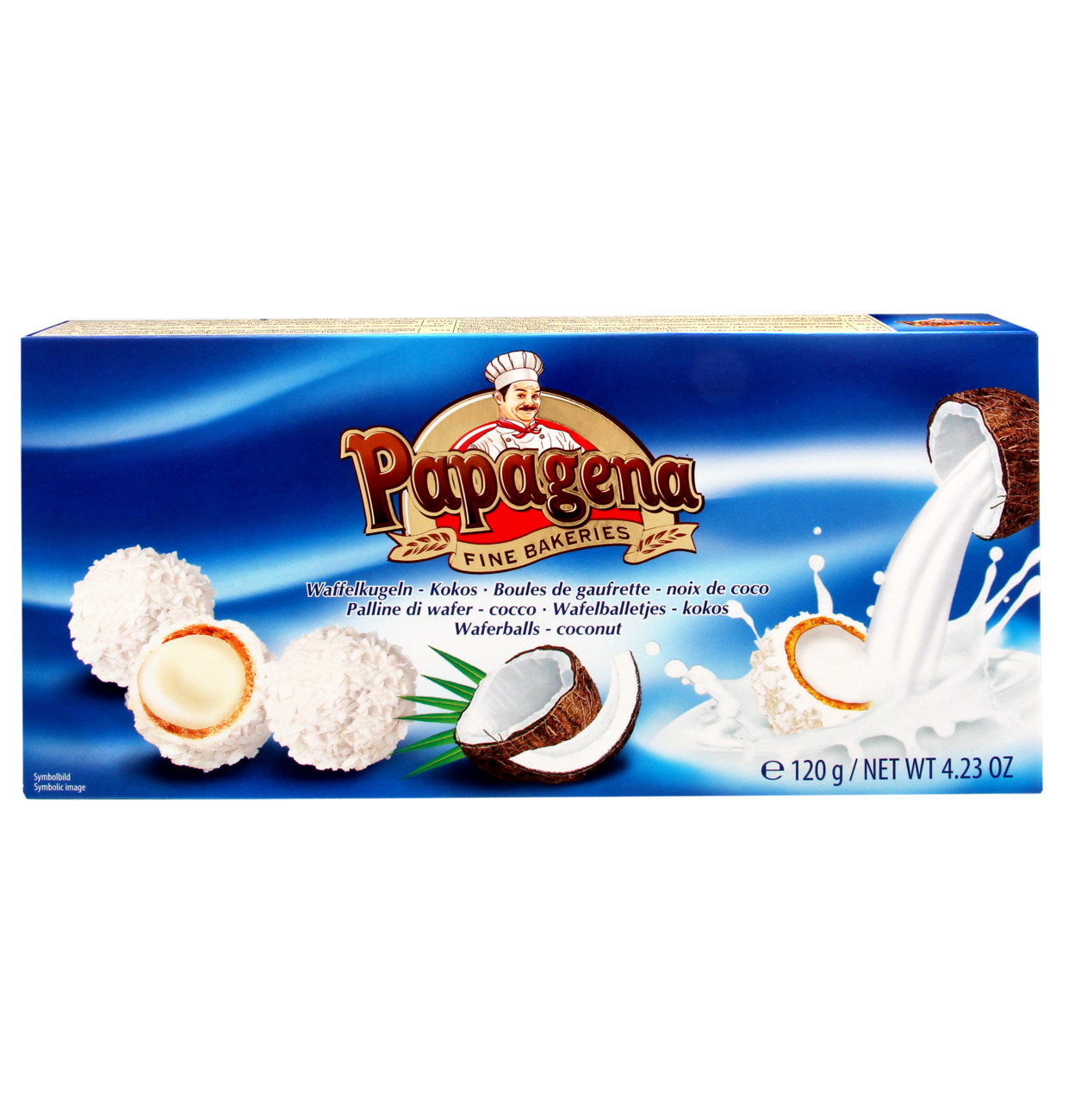 Papagena Waffelkugeln mit Kokos 120g MHD:29.4.25