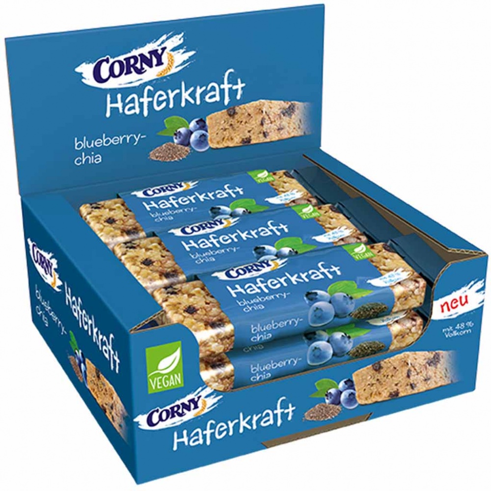 12x Corny Haferkraft Blueberry Chia á 65g=780g MHD:29.4.23