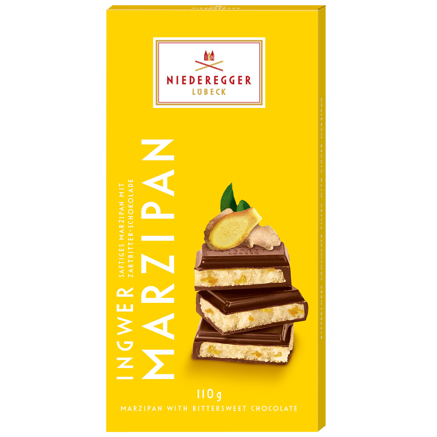 Niederegger Marzipan Tafelschokolade Ingwer 110g MHD:8.1.25