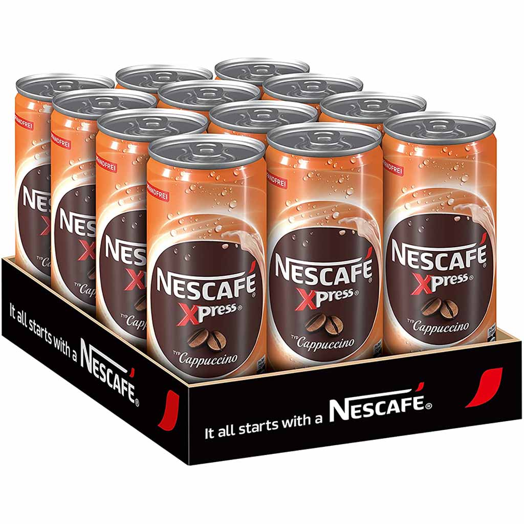 Nescafe Xpress Cappuccino 12 x 250ml  3 Liter 