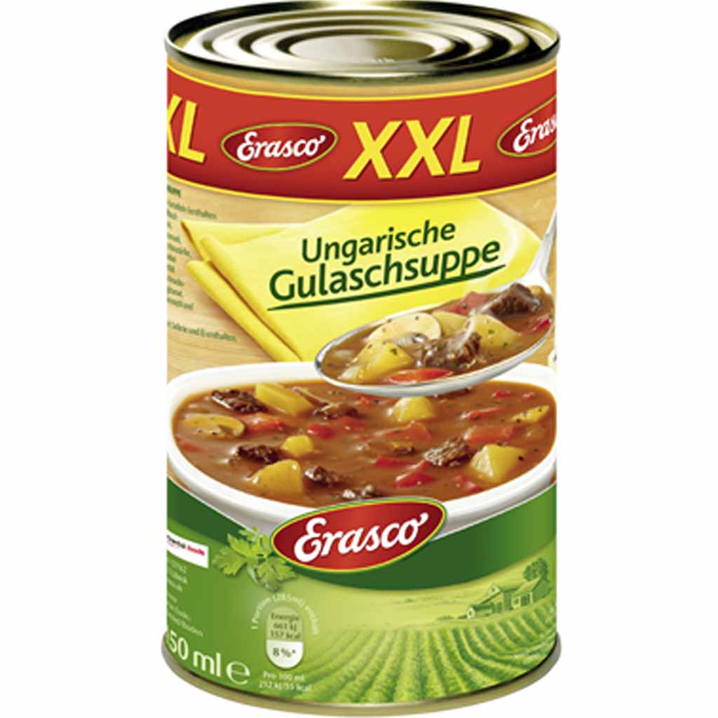 Erasco Suppen Ungarische Gulaschsuppe 1150ml MHD:30.1.25
