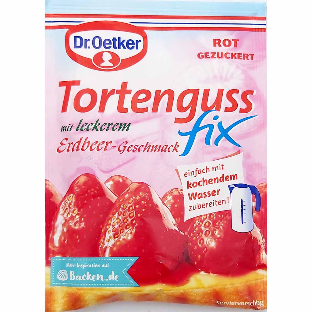 Dr. Oetker Tortenguss Fix mit Erdbeer-Geschmack 50g 