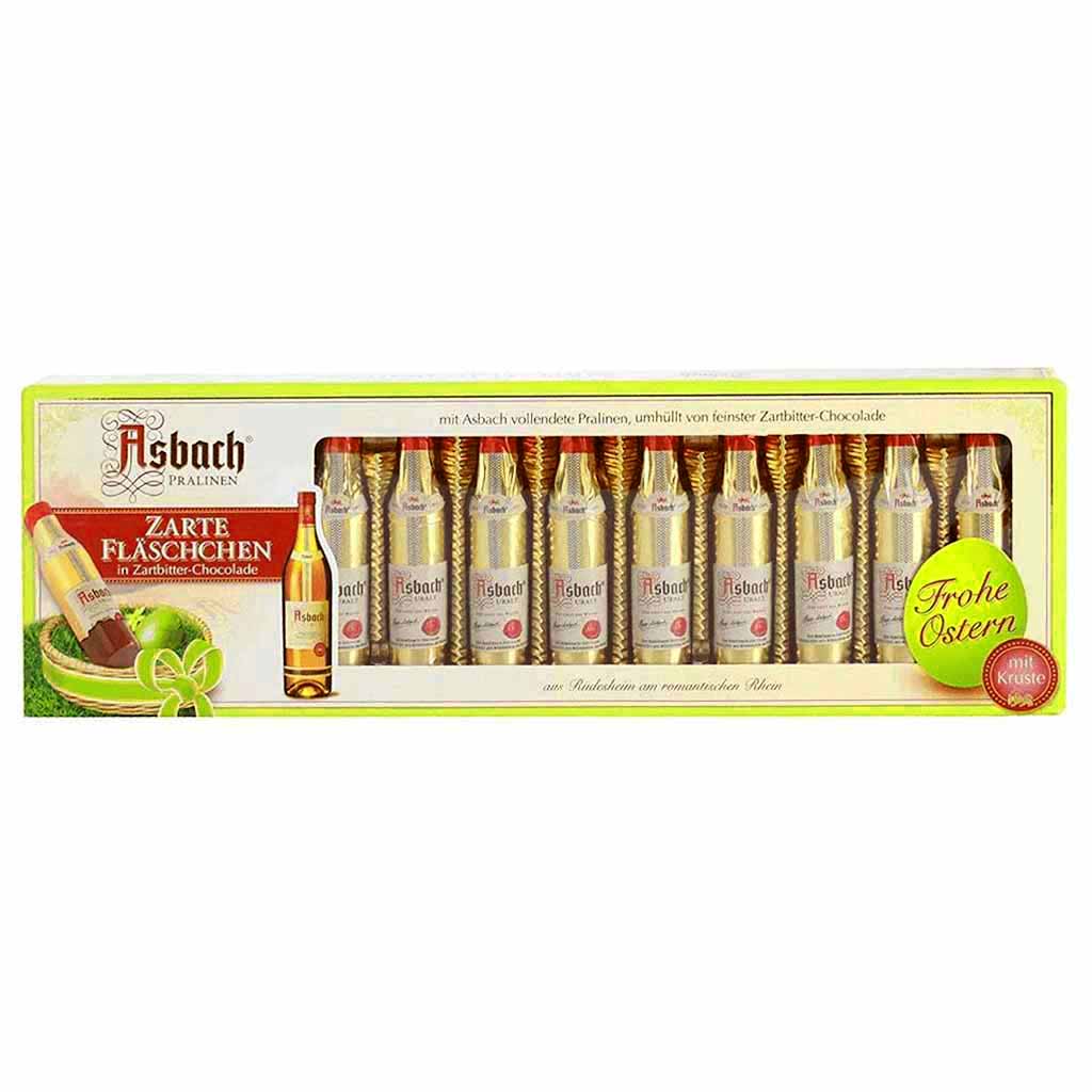 Asbach Pralinen Zarte Fläschchen Zartbitter mit Kruste 150g MHD:30.6.21