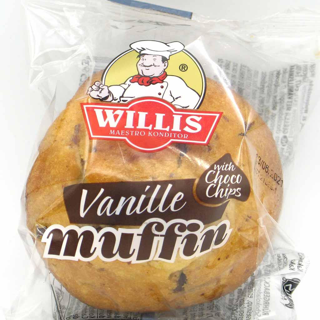30x Willis Muffin Vanille & Choco Chips á 55g=1650g MHD:28.7.24