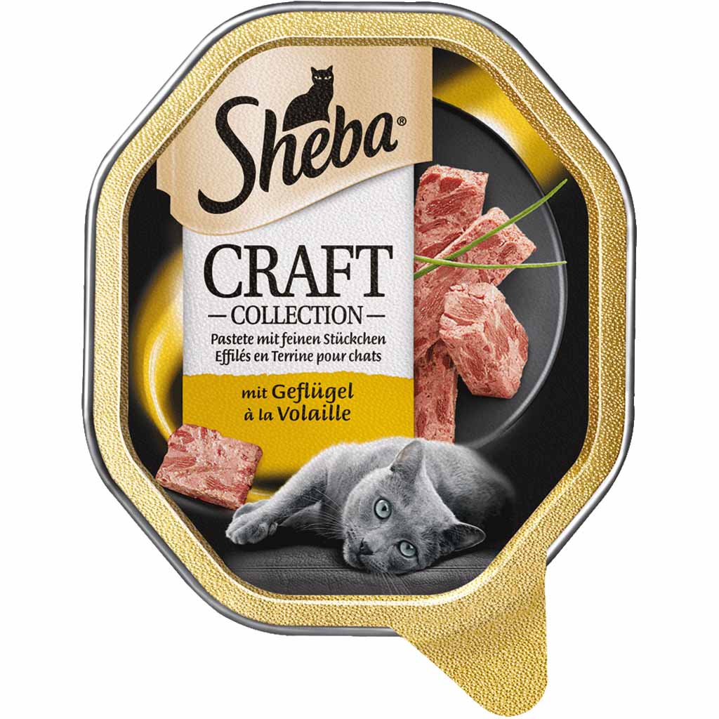 22x Sheba Craft Collection Pastete mit Geflügel á 85g=1870g MHD:7.12.24