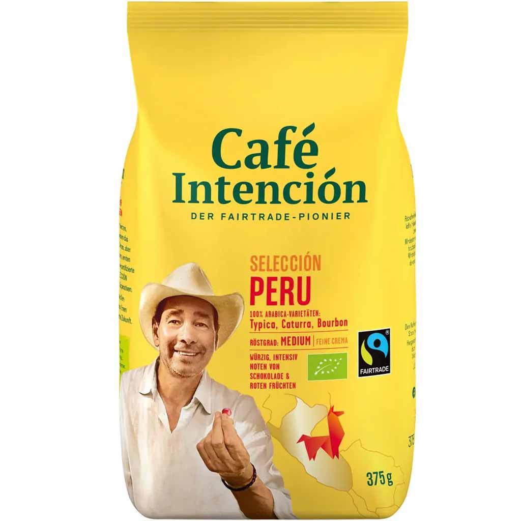 Cafe Intencion Seleccion Peru Bio-Röstkaffee ganze Bohnen 375g MHD:30.11.24