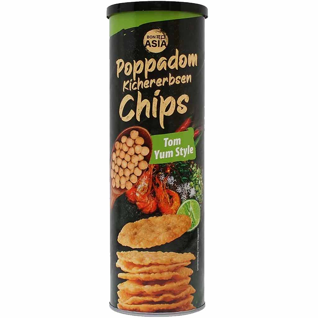 Bon Asia Poppadom Kichererbsen Chips Tom Yum Style 70g MHD:11.11.24