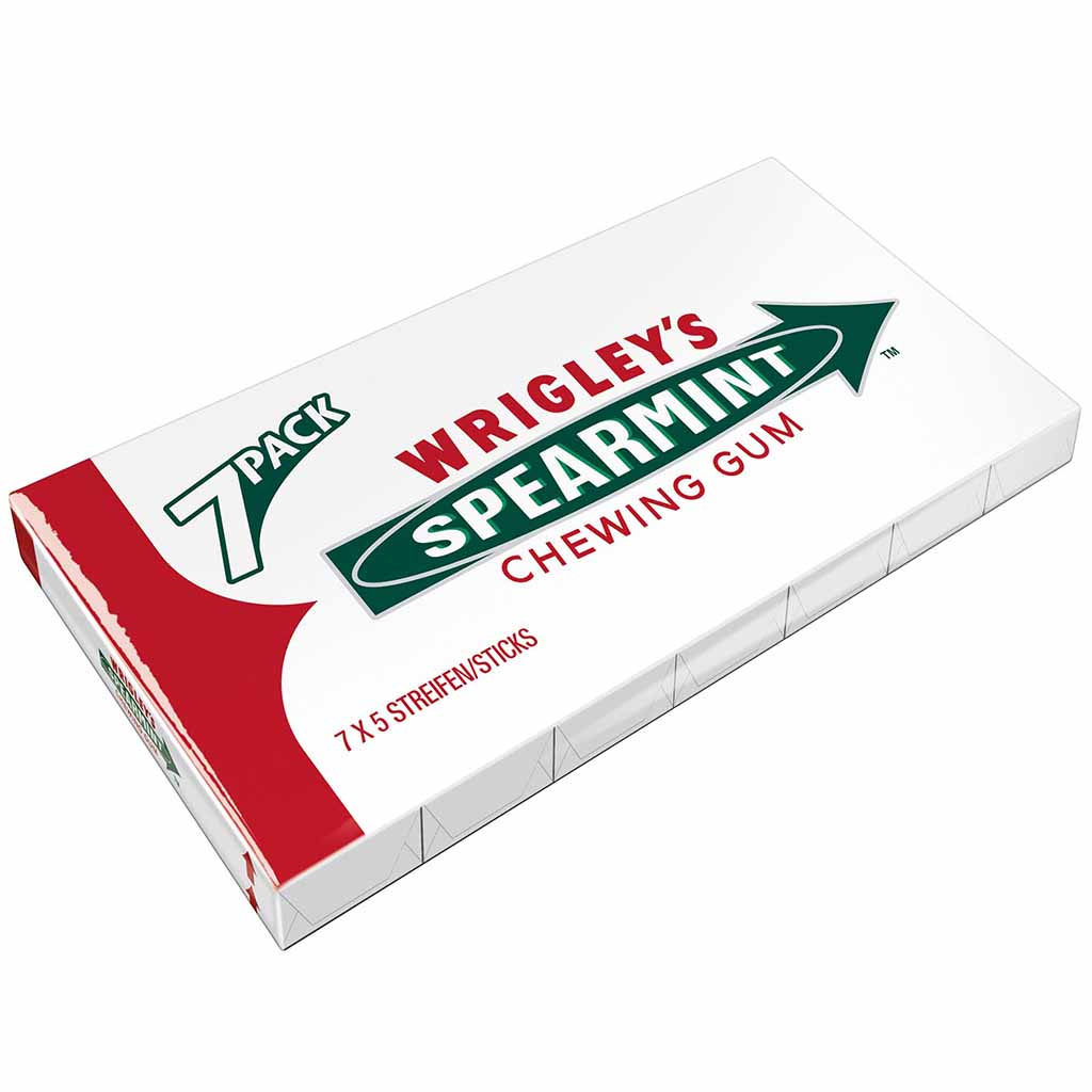 Wrigleys Spearmint Kaugummi Streifen 7x5er 91g MHD:11.4.24