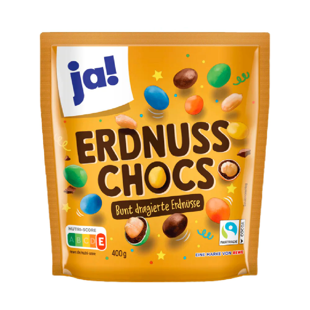 Ja! Erdnuss Chocs Bunt 400g MHD:3.6.25