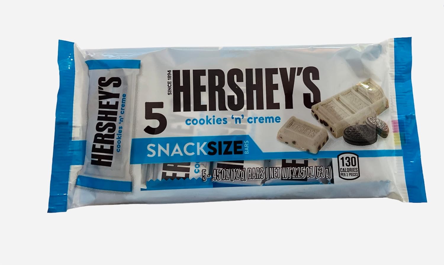 Hersheys Cookies n Creme Snacksize 5 Riegel 5x12g MHD:31.3.24