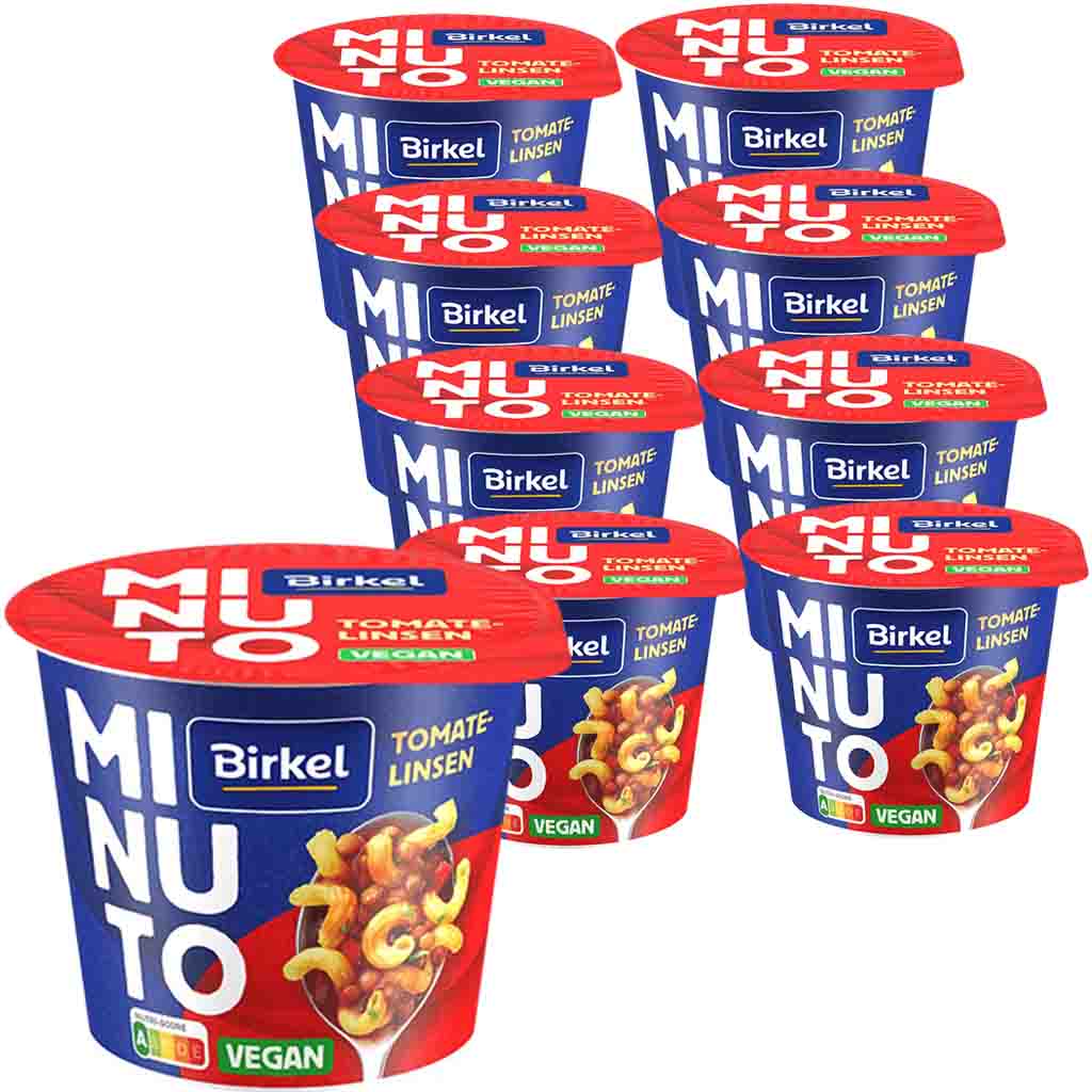 Birkel Minuto Vegan Tomate Linsen 8x50g=400g MHD:31.5.24
