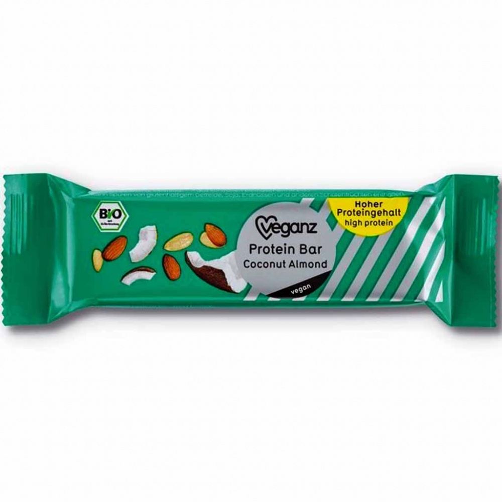 18x Veganz Protein Bar Riegel Coconut Almond á 45g=810g MHD:12/19