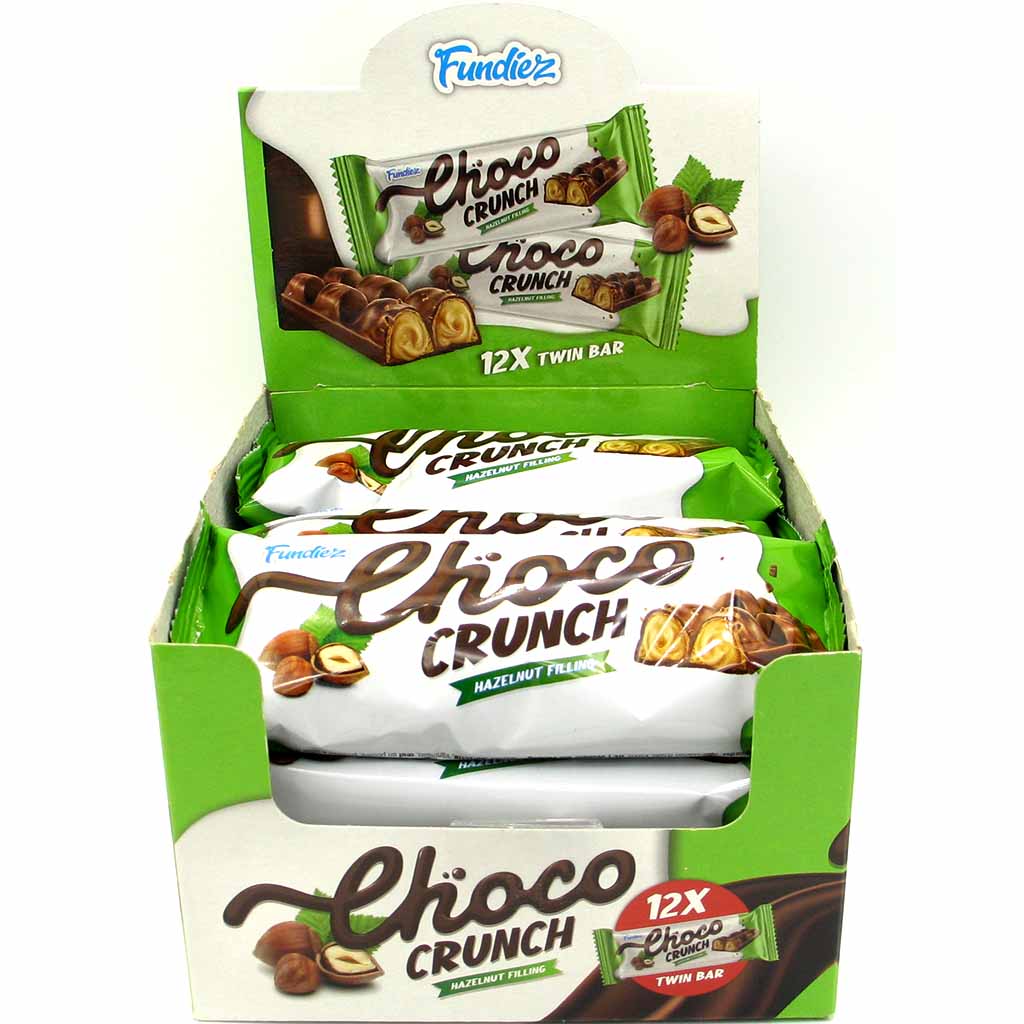 Fundiez Choco Crunch Doppelschokoladenriegel 12x40g=480g MHD:14.7.22