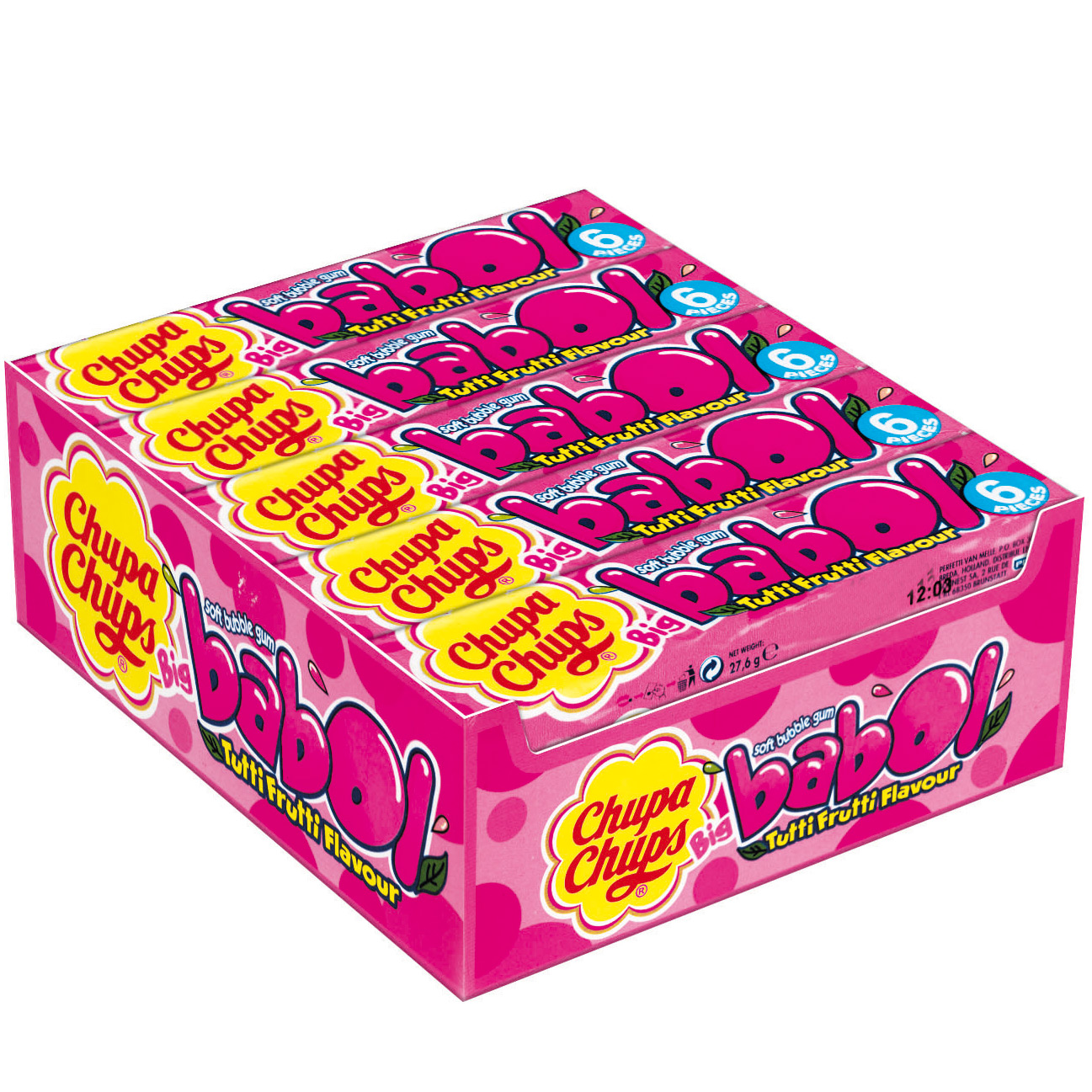 Chupa Chups Big Babol Tutti Frutti 20x 27,6g