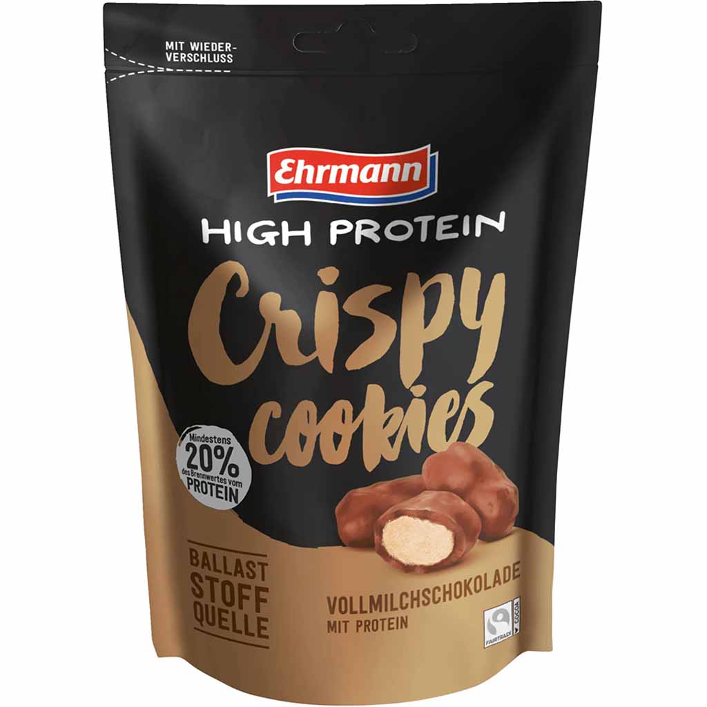 Ehrmann High Protein Crispy Cookies Vollmilchschokolade 90g MHD:31.3.24