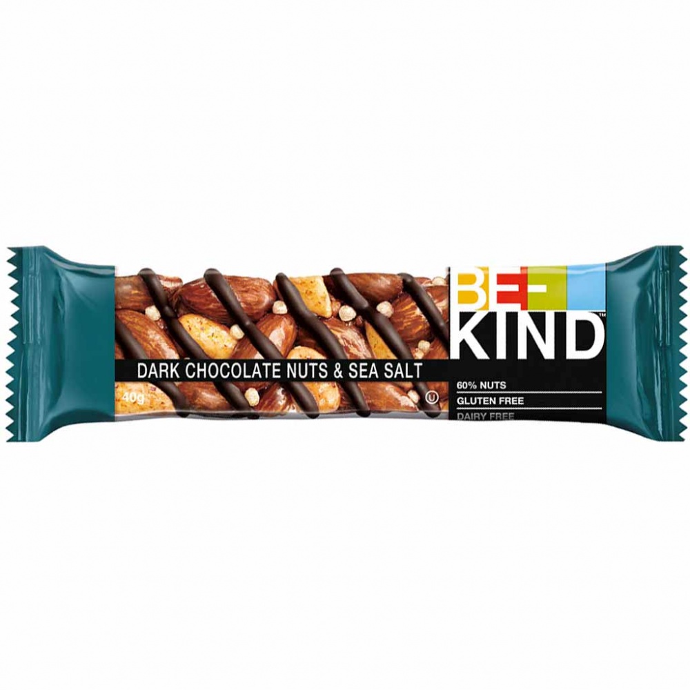 12x BE-KIND Dark Chocolate Nuts & Sea Salt Nussriegel á 40g=480g MHD:12.10.24