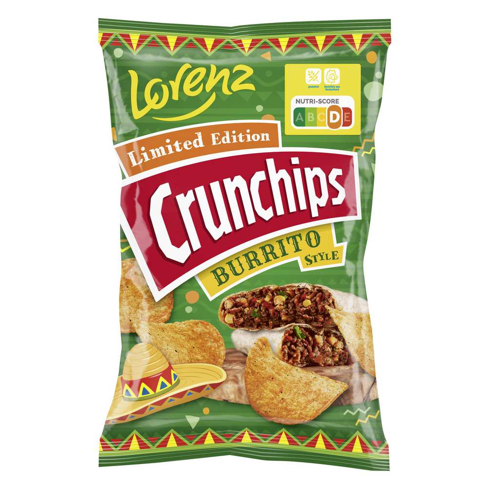 Lorenz Crunchips Burrito Style 130g Limited Edition MHD:27.10.24