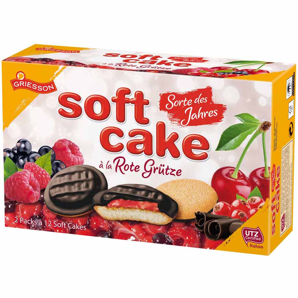 Griesson Soft Cake Rote Grütze 2x12 300g MHD:1.10.21