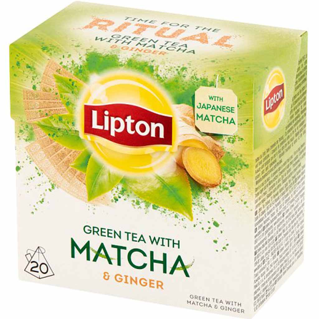 6x Lipton Grüner Tee mit Matcha & Ingwer á 30g=180g MHD:30.4.21