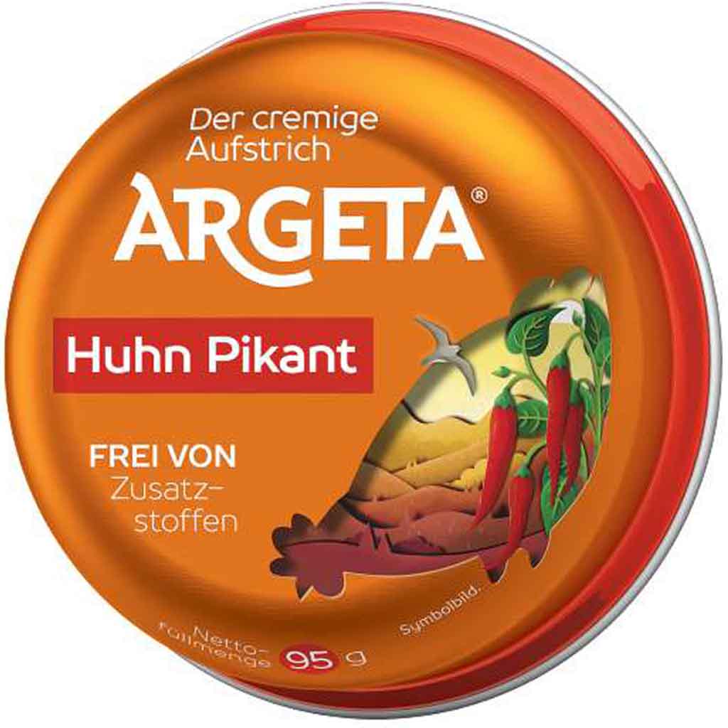Argeta Huhn-Aufstrich Pikant 95g MHD:6.1.27