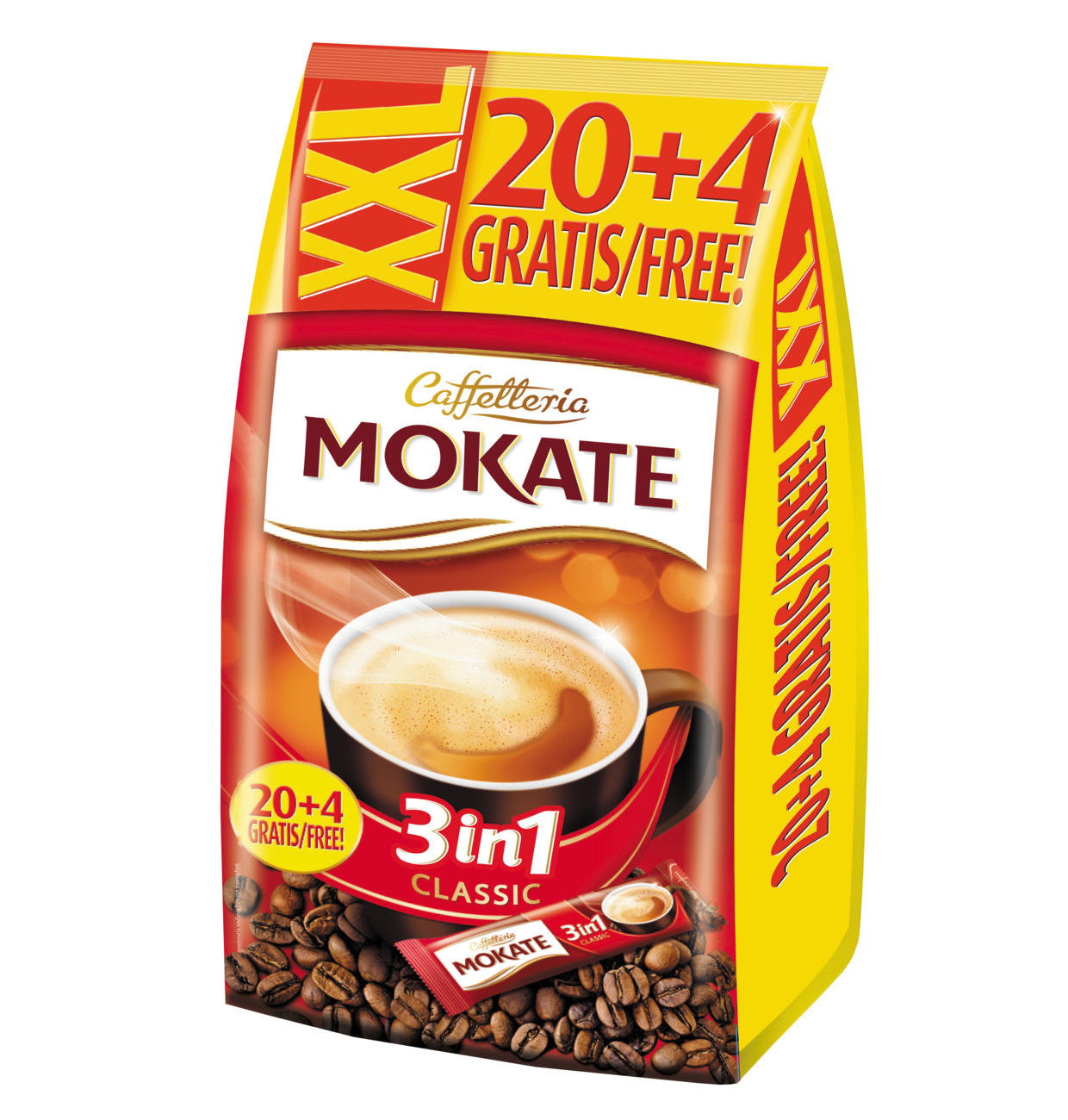 Mokate Kaffee Getränkepulver Classic 3in1 408g MHD:12.1.26
