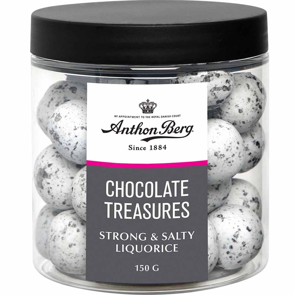 Anthon Berg Chocolate Treasures Strong & Salty Liquorice 150g MHD:17.6.24