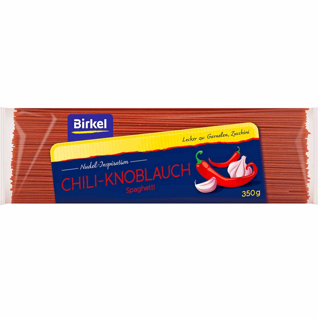 Birkel Chili-Knoblauch Hartweizen Spaghetti 350g MHD:8.4.23