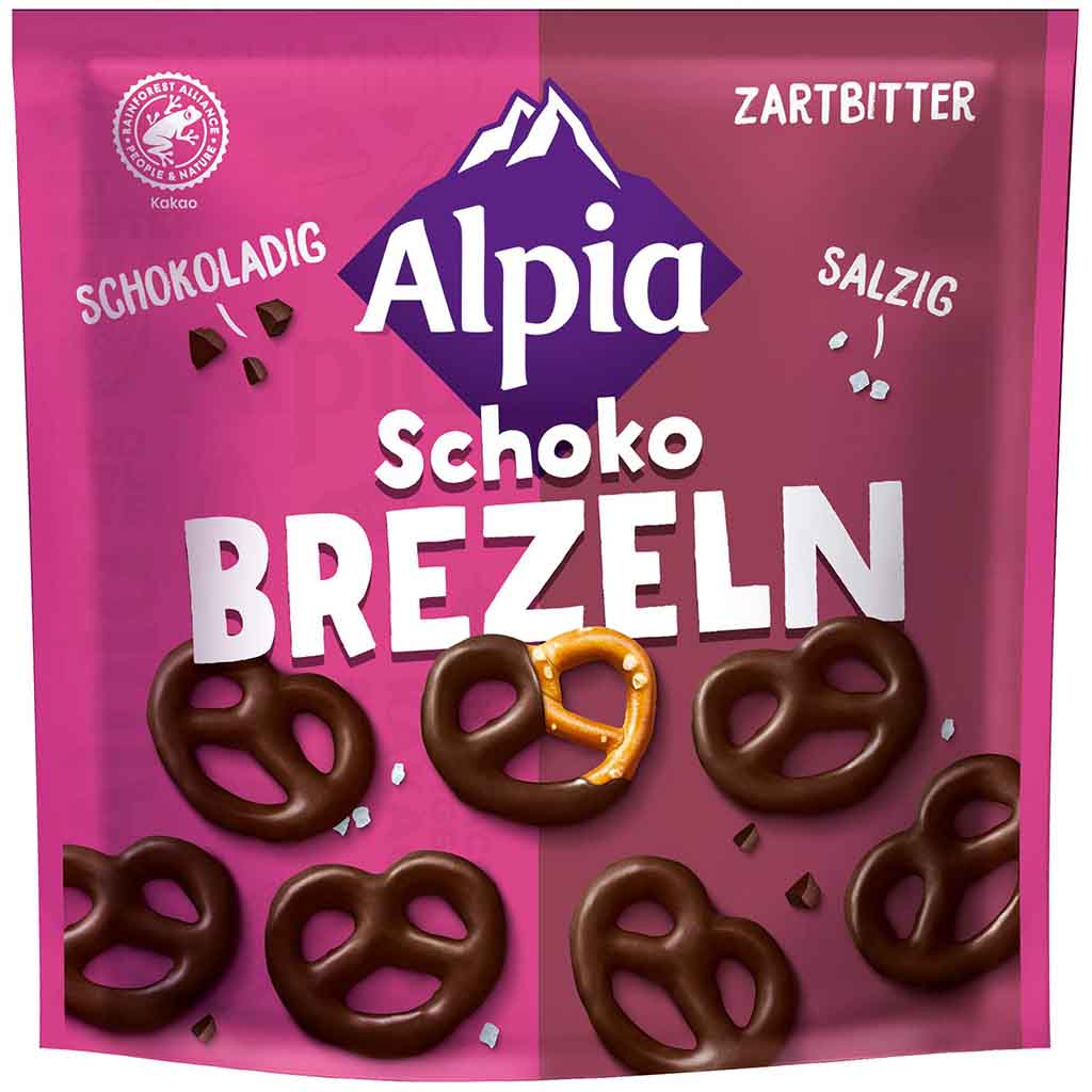 Alpia Schoko Brezeln Zartbitter 140g MHD:15.11.24