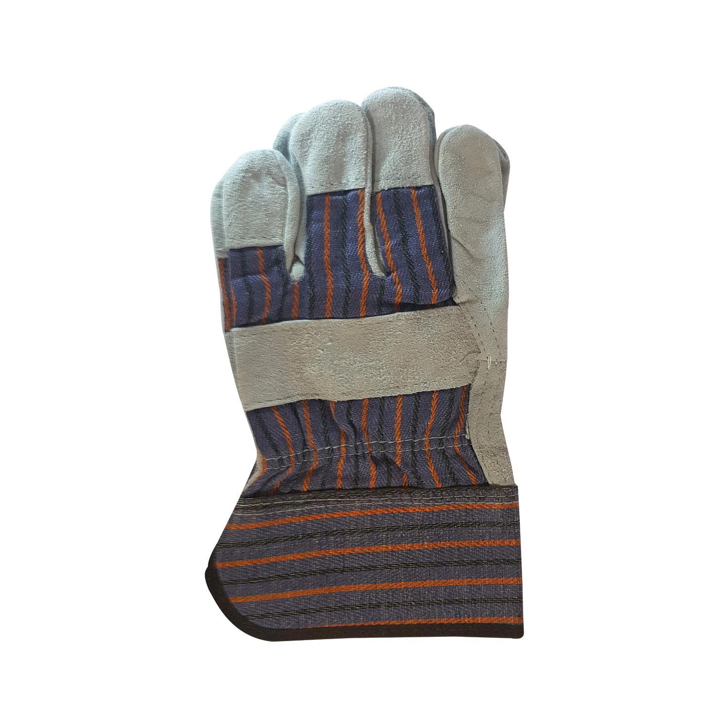 Arbeitshandschuhe aus Spaltleder grau/blau