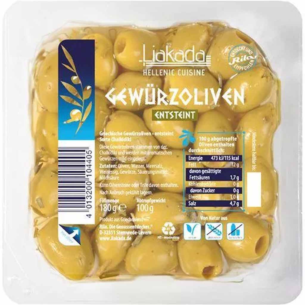 Liakada Gewürzoliven entsteint 100g MHD:7.12.24