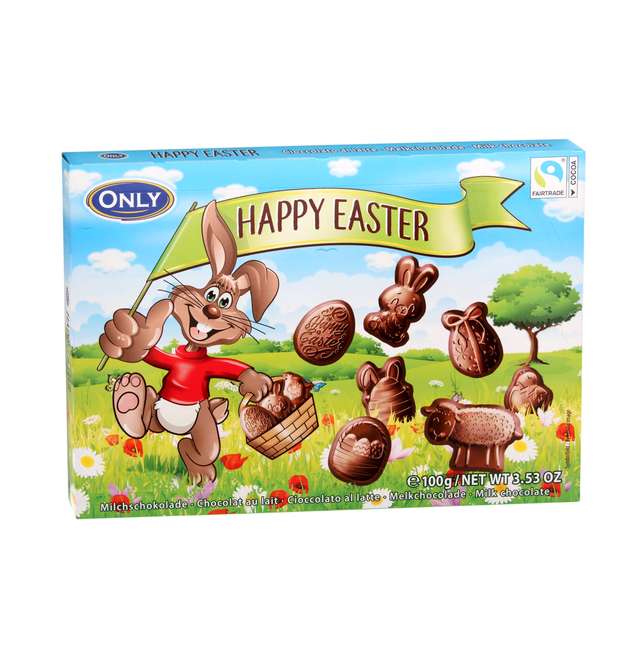 Only Osterpralinen Milchschokolade Happy Easter Figuren 100g MHD:13.1.26