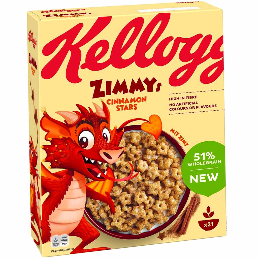 Kellogg's Zimmys Cinnamon Stars 630g MHD:18.2.22