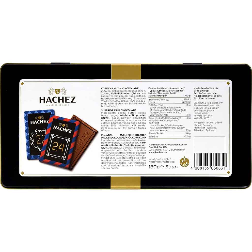 Hachez Adventskalender Täfelchendose Countdown to Christmas 180g
