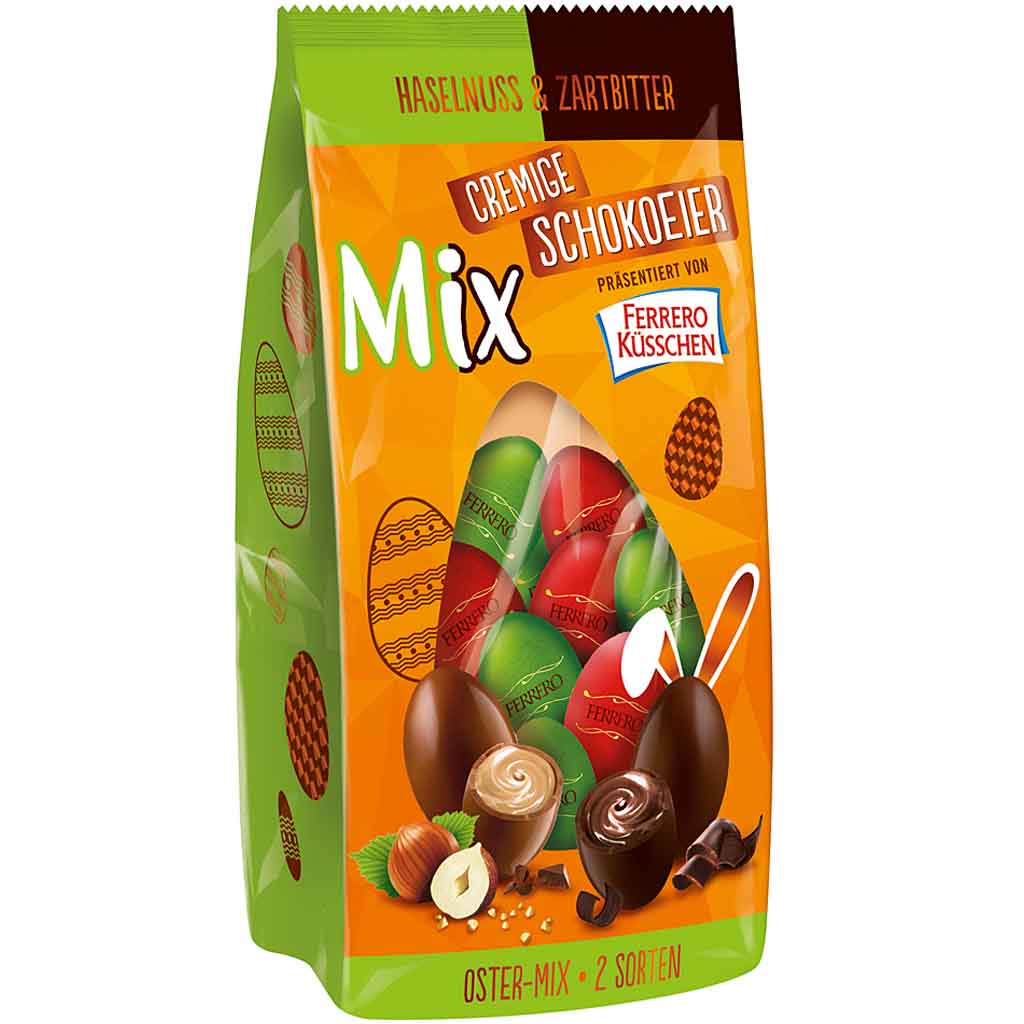 Ferrero Küsschen cremige Schokoeier Oster Mix 150g MHD:21.8.24