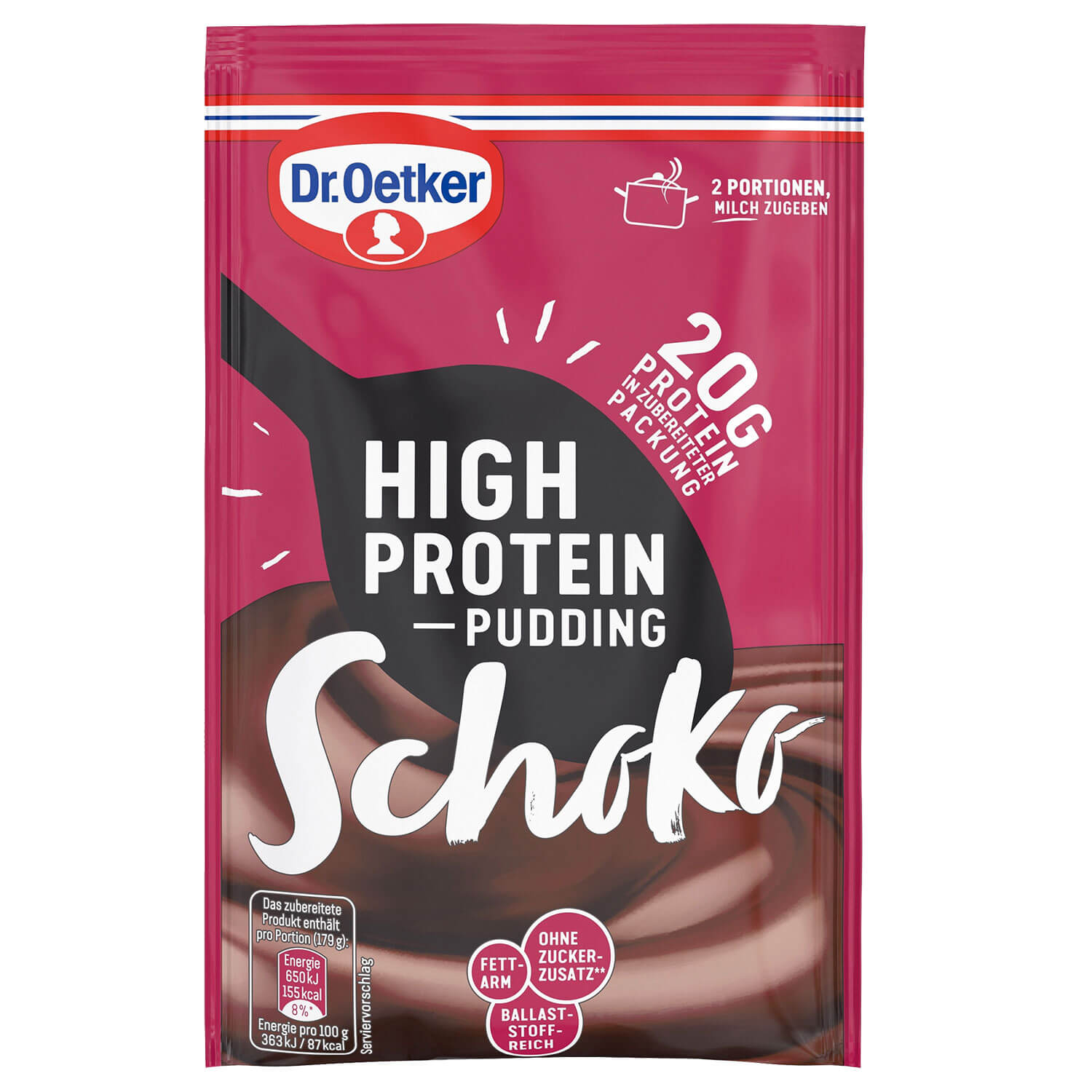 Dr Oetker High Protein Pudding-Pulver Schoko 58g MHD:30.7.25
