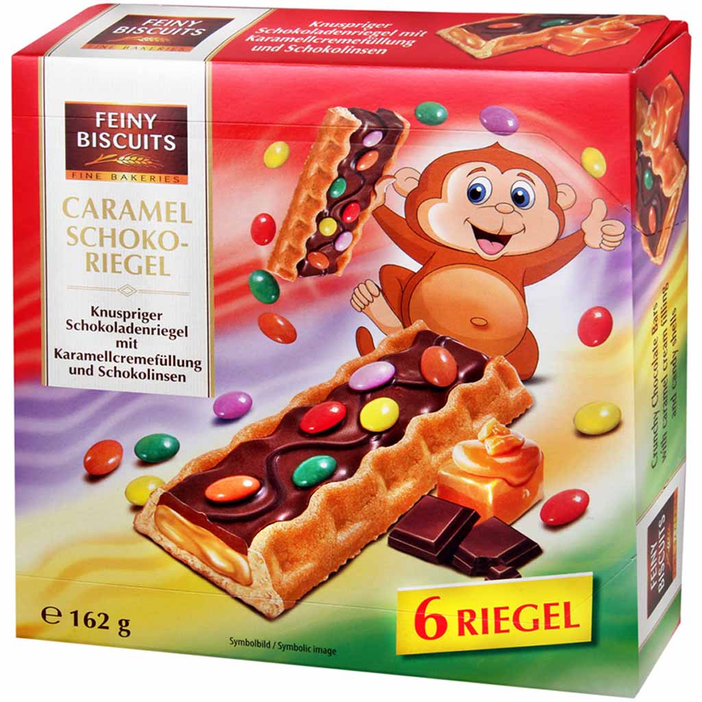 Feiny Biscuits Keksriegel mit Karamell & Schokolade 6er Pack 162g MHD:1.8.23