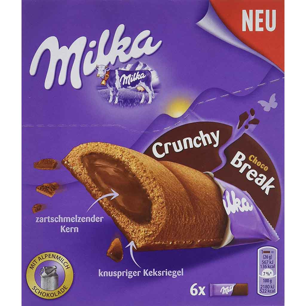 36x Milka Crunchy Break Choco Keksriegel á 26g=936g MHD:31.1.20