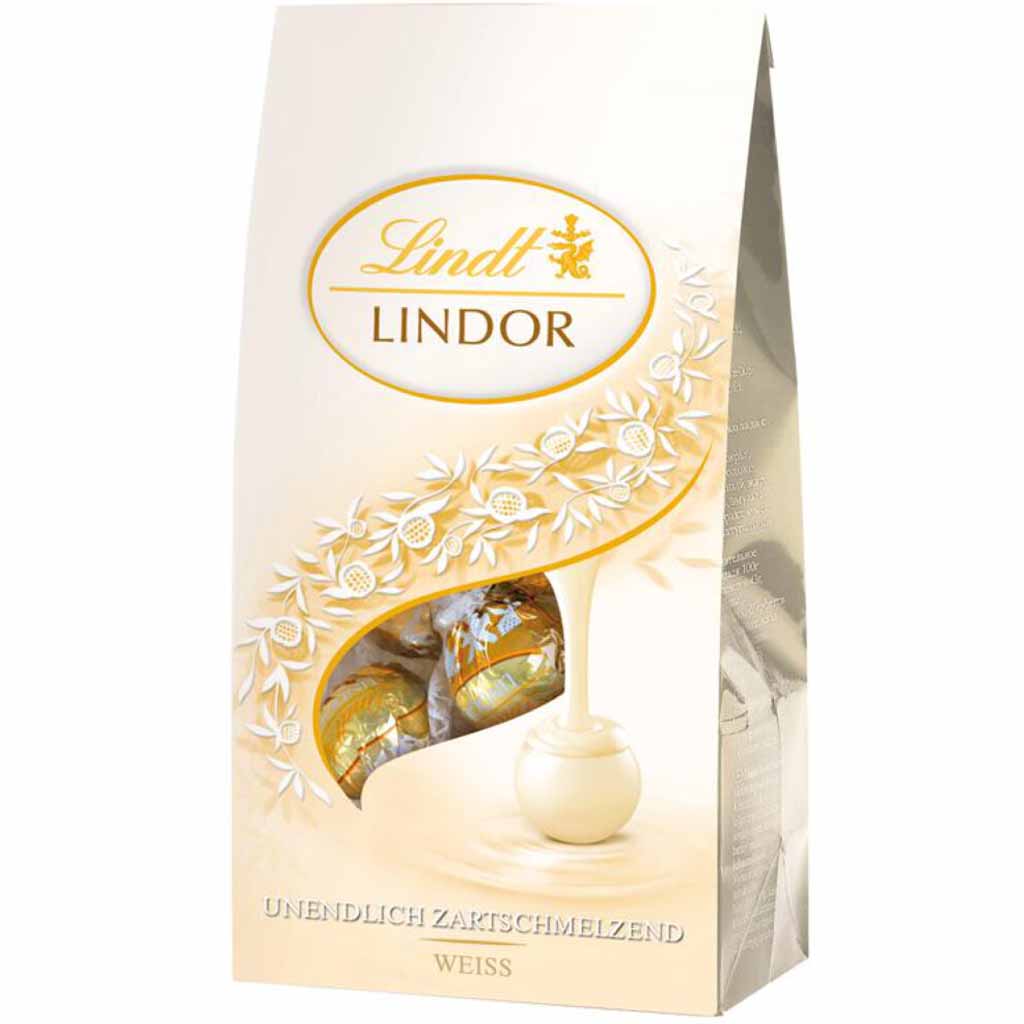 Lindt Lindor Kugeln Weisse Schokolade 125g MHD:30.11.22
