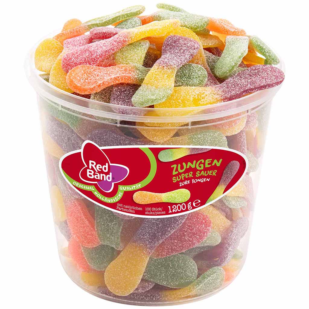Red Band Fruchtgummi Zungen super sauer 1200g MHD:9.12.25
