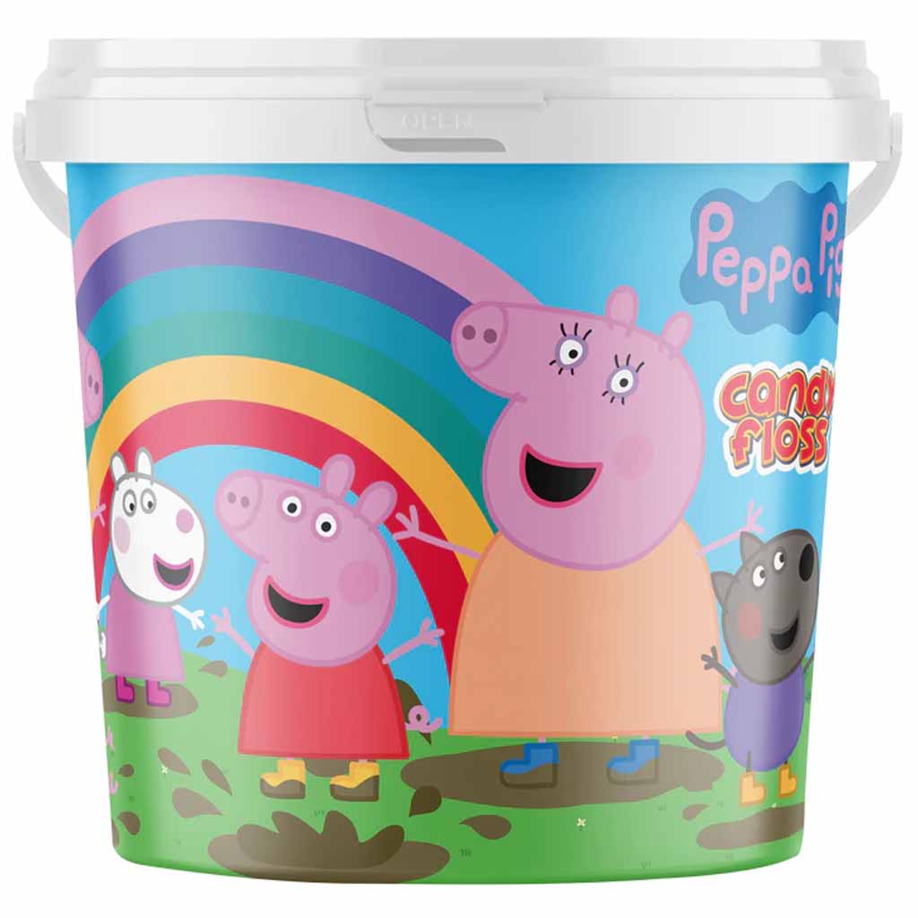 Candy Planet Zuckerwatte Peppa Pig Eimer 50g MHD:1.7.24