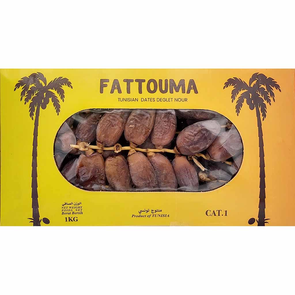Datteln getrocknet mit Stein 1000g Fattouma Tunisian Dates deglet nour MHD:30.3.24